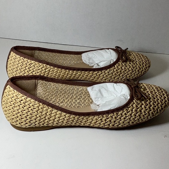 COACH Women's Abigail C Raffia Ballet Flats - Picture 8 of 13